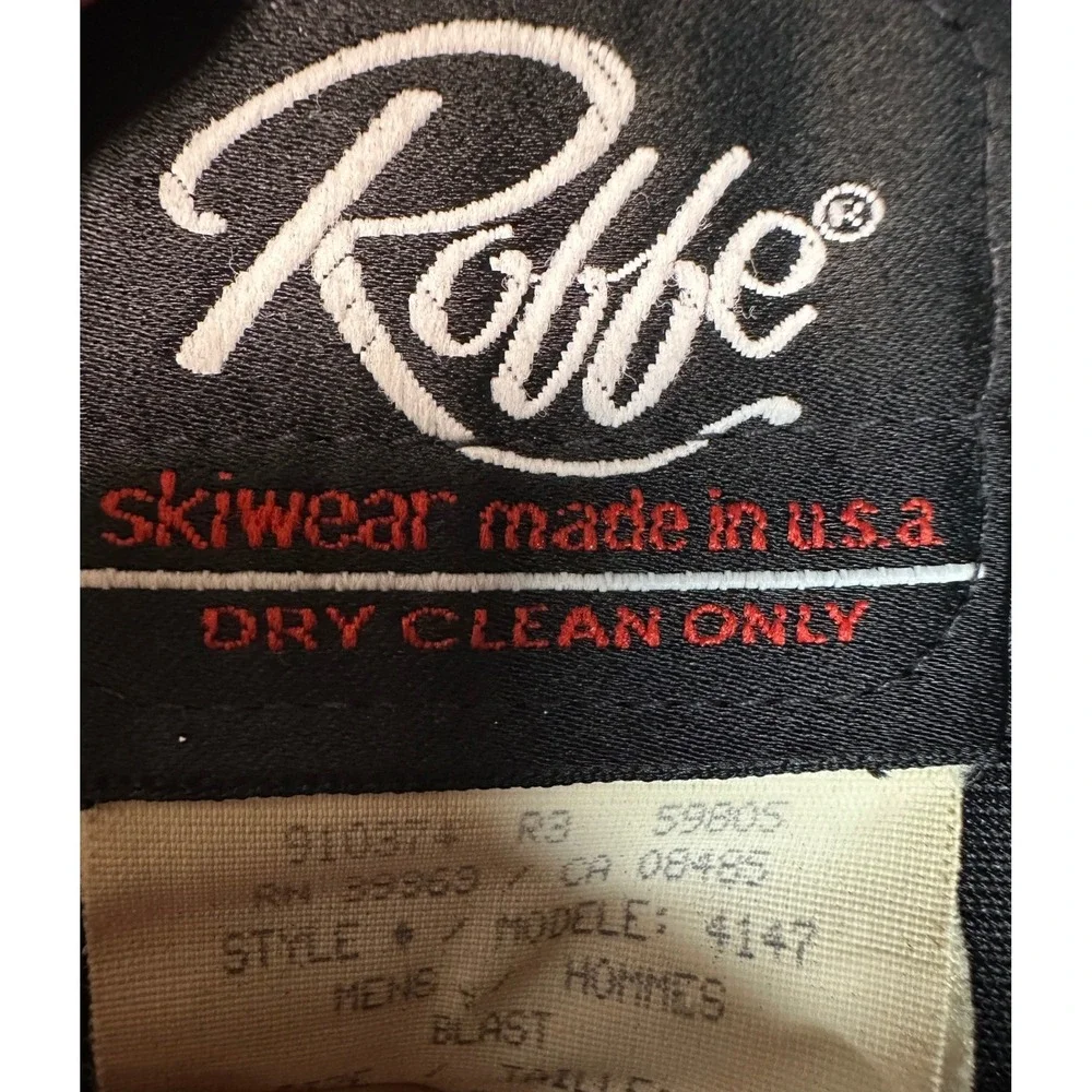 Vintage Roffe Schoeller Black Ski Pants Wool Blend Mens 34 X-Long Style 4147 USA